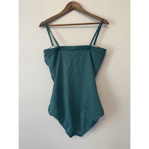 Miraclesuit X Talbots AVANTI BANDEAU ONE PIECE - PAINTERLY STRIPE Size 16 Beach - Picture 5 of 9